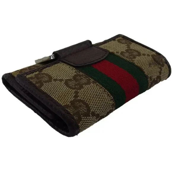 GUCCI Key holder Beige Brown Green Women 146211 Authentic secondhand - Picture 2 of 7